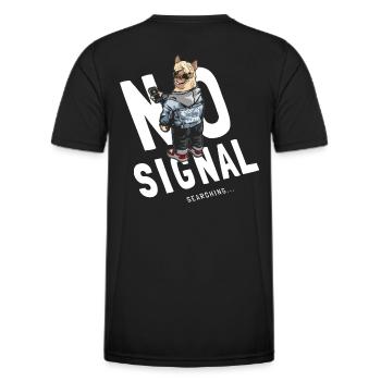 Lama Adventure Kein WLAN Signal - Männer Funktions-T-Shirt - Schwarz - Hinten - AI Model Male 178 dark (178cm)