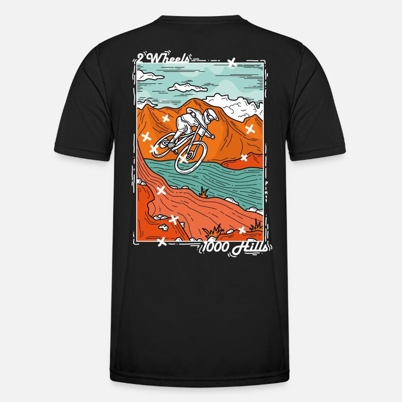 Downhill (white) - Men's Functional T-Shirt - black