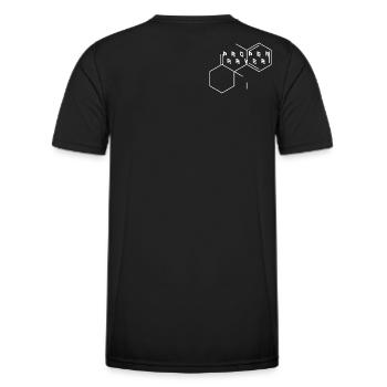 proper lines 3 - Männer Funktions-T-Shirt - Schwarz - Hinten - AI Model Male 178 dark (178cm)