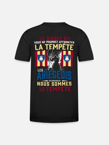 Tempête Ariège - T-shirt sport Homme - noir