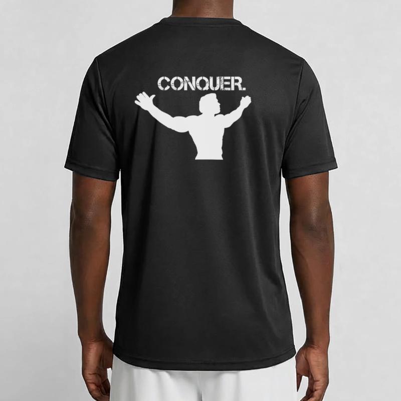 Conquer. Bodybuilding Design Men's Functional T-Shirt
