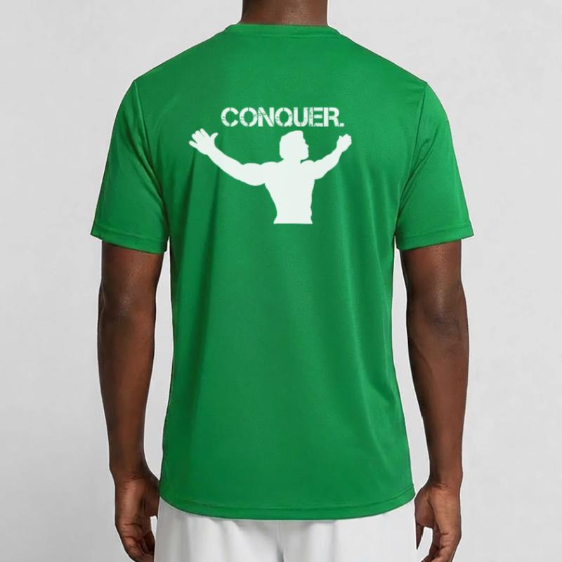 Conquer. Bodybuilding Design Men's Functional T-Shirt