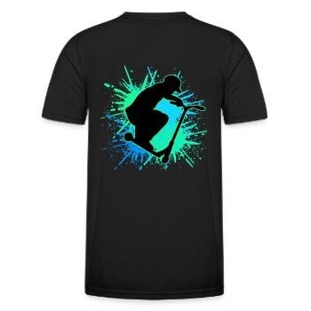 scooter le cascader - T-shirt sport Homme - noir - Dos - AI Model Male 178 dark (178cm)