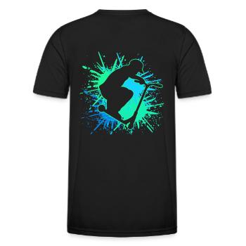 scooter le cascader - T-shirt sport Homme - noir - Dos - AI Model Male 178 dark (178cm)