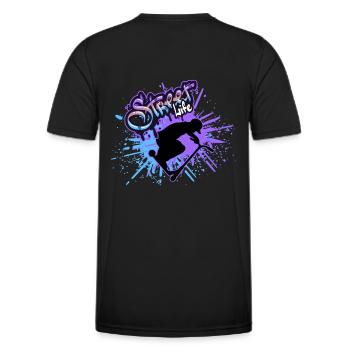 scooter vie de rue - T-shirt sport Homme - noir - Dos - AI Model Male 178 dark (178cm)