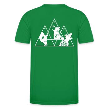 IGP Triangle - Men's Functional T-Shirt - kelly green - Back - AI Model Male 178 dark (178cm)