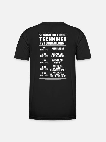 Veranstaltungstechniker Event Technician - Männer Funktions-T-Shirt - Schwarz