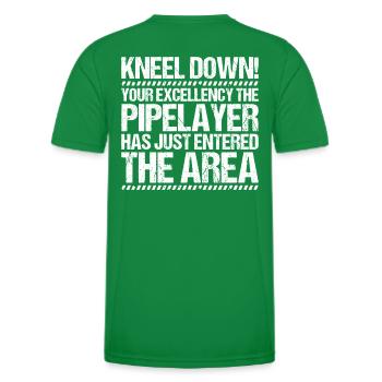 Pipeline Builder Pipeline Construction Pipelayer - T-shirt sport Homme - vert - Dos - AI Model Male 178 dark (178cm)