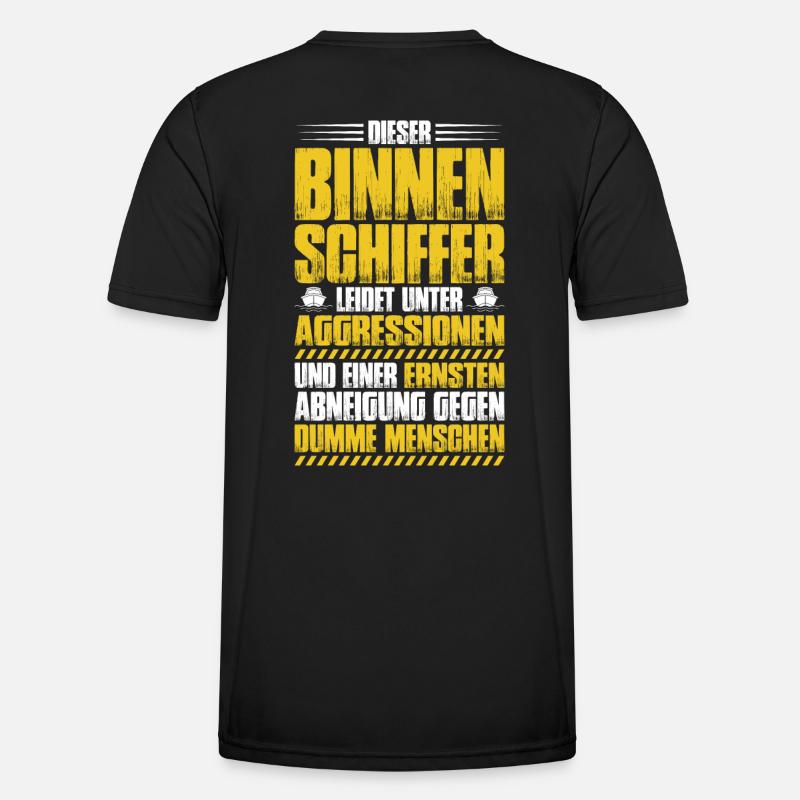 Binnenschiffer Binnenschifffahrt Binnenschiff Männer Funktions-T-Shirt