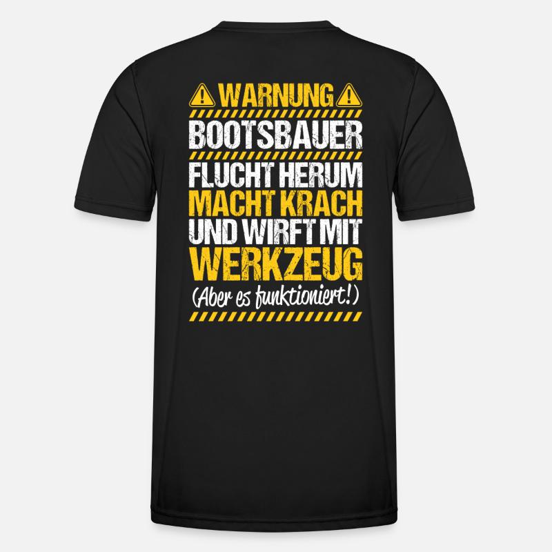 Bootsbauer Bootsbau Schiffbauer Schiffbau Boote Männer Funktions-T-Shirt