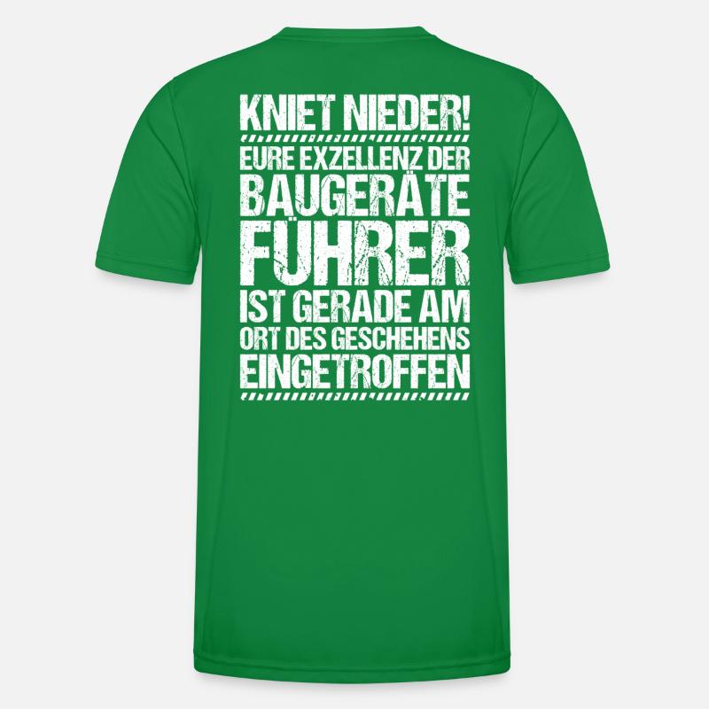 Baugeräteführer Kranführer Baggerfahrer Baugeräte Männer Funktions-T-Shirt