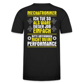 Mechatroniker Mechatronik Mechatronics Engineer - Männer Funktions-T-Shirt - Schwarz - Hinten - AI Model Male 178 dark (178cm)