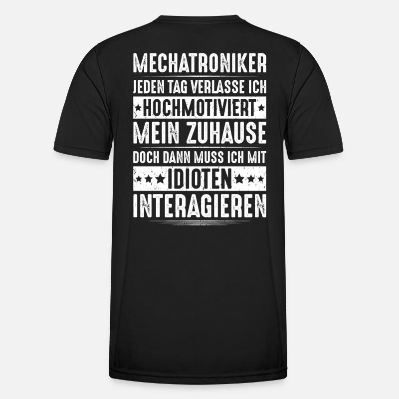 Mechatroniker Mechatronik Mechatronics Engineer - Männer Funktions-T-Shirt - Schwarz