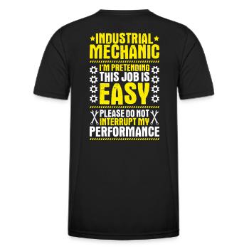 Industriemechaniker Mécanicien industriel - T-shirt sport Homme - noir - Dos - AI Model Male 178 dark (178cm)