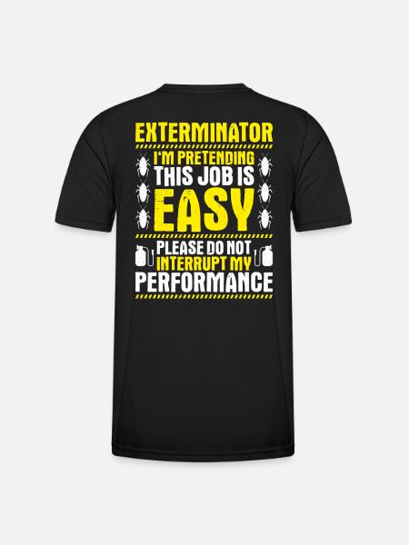Schädlingsbekämpfer Kammerjäger Exterminator - Männer Funktions-T-Shirt - Schwarz