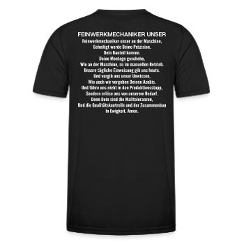 Feinwerkmechaniker Precision Machinist - Männer Funktions-T-Shirt - Schwarz - Hinten - AI Model Male 178 dark (178cm)