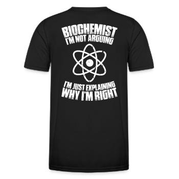 Biochemiker Biochimie Biochimie Biochimiste - T-shirt sport Homme - noir - Dos - AI Model Male 178 dark (178cm)