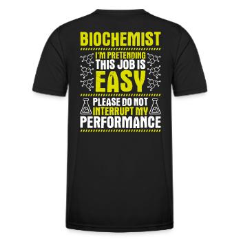 Biochemiker Biochimie Biochimie Biochimiste - T-shirt sport Homme - noir - Dos - AI Model Male 178 dark (178cm)