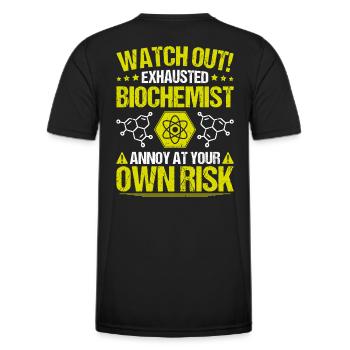 Biochemiker Biochimie Biochimie Biochimiste - T-shirt sport Homme - noir - Dos - AI Model Male 178 dark (178cm)