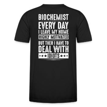 Biochemiker Biochimie Biochimie Biochimiste - T-shirt sport Homme - noir - Dos - AI Model Male 178 dark (178cm)