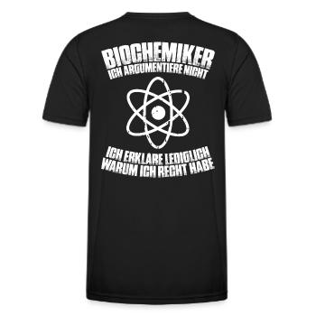 Biochemiker Biochimie Biochimie Biochimiste - T-shirt sport Homme - noir - Dos - AI Model Male 178 dark (178cm)