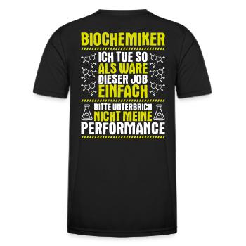 Biochemiker Biochimie Biochimie Biochimiste - T-shirt sport Homme - noir - Dos - AI Model Male 178 dark (178cm)