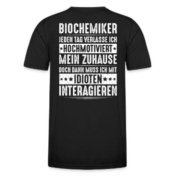Biochemiker Biochimie Biochimie Biochimiste - T-shirt sport Homme - noir - Dos - AI Model Male 178 dark (178cm)