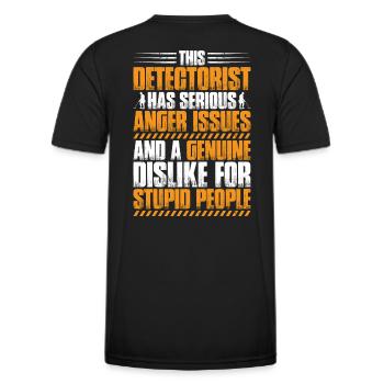 Sondengänger Sondler Metalldetektor Detectorist - Männer Funktions-T-Shirt - Schwarz - Hinten - AI Model Male 178 dark (178cm)