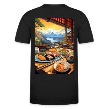Suhsi Forever - Men's Functional T-Shirt - black - Back - AI Model Male 178 dark (178cm)