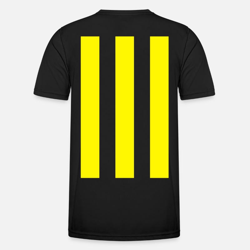 Trait jaune T-shirt sport Homme