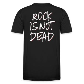 Rock is Not Dead - Ideal Gift for Rock Fans, - Men's Functional T-Shirt - black - Back - AI Model Male 178 dark (178cm)
