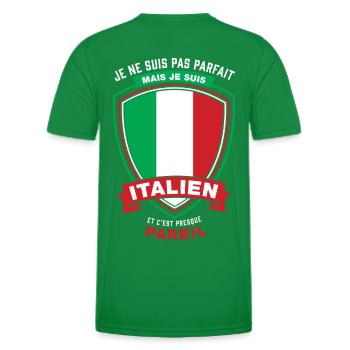 Italien Parfait - T-shirt sport Homme - vert - Dos - AI Model Male 178 dark (178cm)