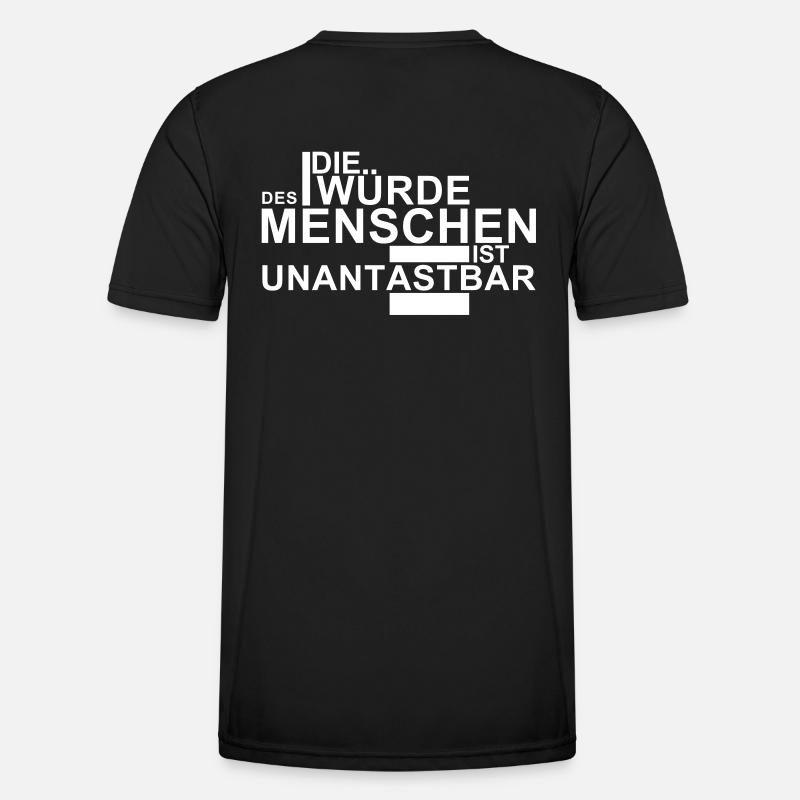 HUMAN DIGNITY IS INVIOLABLE - Men's Functional T-Shirt - black