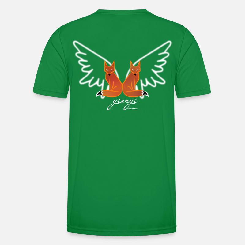 Orange Fox Wings Men's Functional T-Shirt