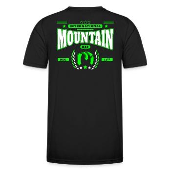 Journée internationale de la montagne - T-shirt sport Homme - noir - Dos - AI Model Male 178 dark (178cm)