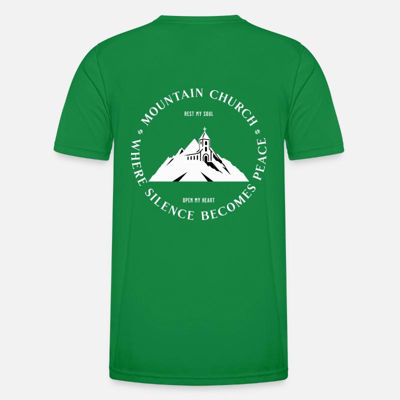 L’église de montagne où le silence devient paix T-shirt sport Homme