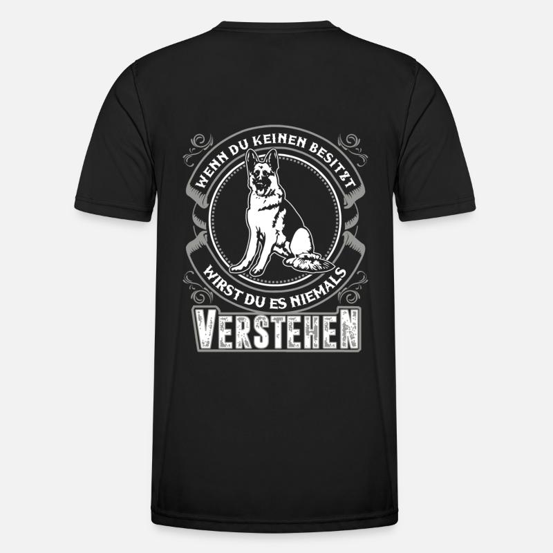 Deutscher Schäferhund - Männer Funktions-T-Shirt - Schwarz