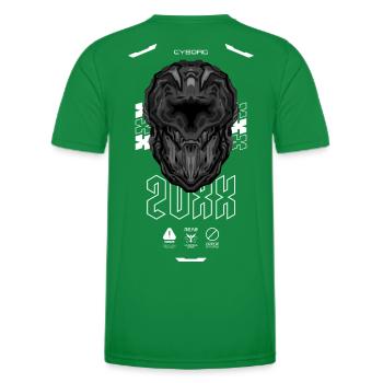 Cyborg 20XX - T-shirt sport Homme - vert - Dos - AI Model Male 178 dark (178cm)
