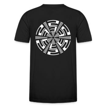 Tekno spirale 23 - T-shirt sport Homme - noir - Dos - AI Model Male 178 dark (178cm)