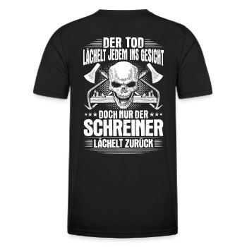 Schreiner Schreinerei Schreinerin Schreinern - Männer Funktions-T-Shirt - Schwarz - Hinten - AI Model Male 178 dark (178cm)