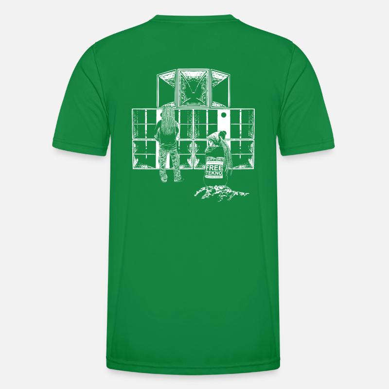 Support Free Tekno Soundsystem Männer Funktions-T-Shirt