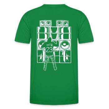 TEKNO 23 SOUNDSYSTEM - 2022 - Männer Funktions-T-Shirt - Kelly Green - Hinten - AI Model Male 178 dark (178cm)
