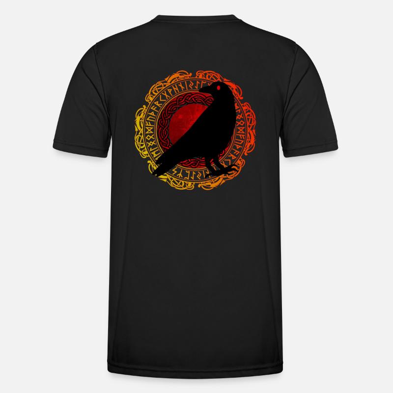 Runes vikings Raven Edda T-shirt sport Homme