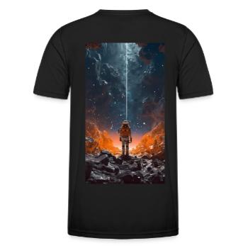 Dans le vide - T-shirt sport Homme - noir - Dos - AI Model Male 178 dark (178cm)