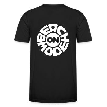 Beach Fashion On Beach Font Design Beach Holidays - Men's Functional T-Shirt - black - Back - AI Model Male 178 dark (178cm)