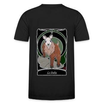 Le Dahu - folklore francais - T-shirt sport Homme - noir - Dos - AI Model Male 178 dark (178cm)