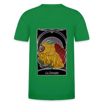 La Tarasque - folklore Provence Tarascon - T-shirt sport Homme - vert - Dos - AI Model Male 178 dark (178cm)