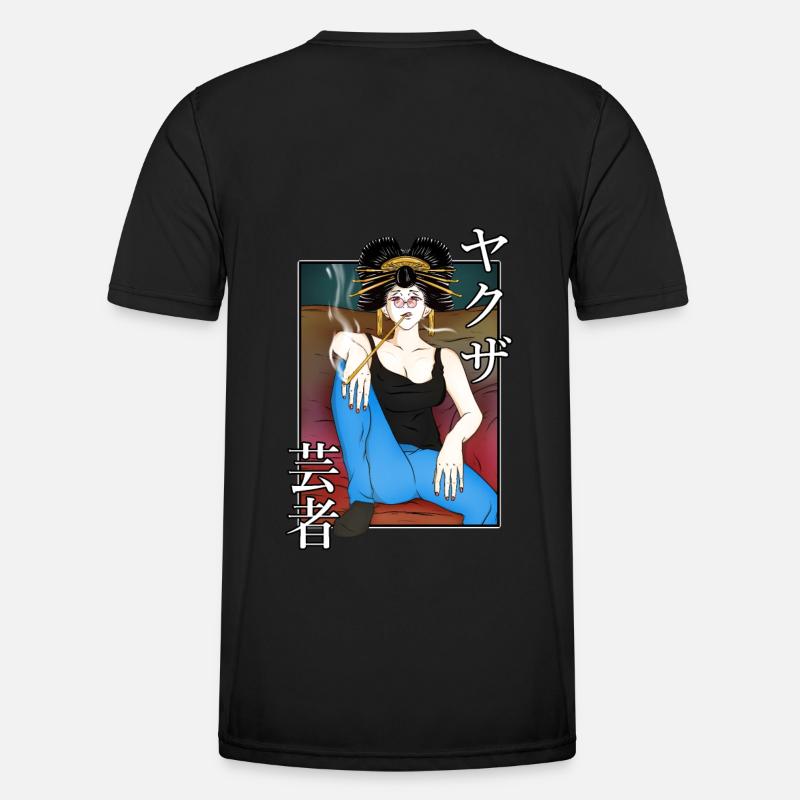 Geisha yakuza on the couch Men's Functional T-Shirt