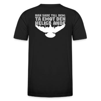 Receive Comforter - Swedish - Men's Functional T-Shirt - black - Back - AI Model Male 178 dark (178cm)
