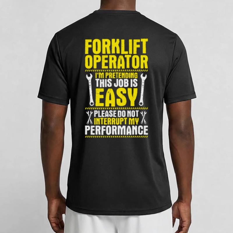Staplerfahrer Gabelstaplerfahrer Forklift Operator Männer Funktions-T-Shirt